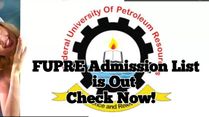 FUPRE Admission List