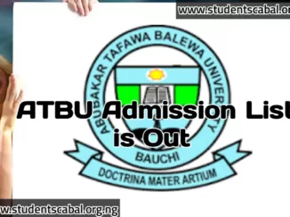 ATBU Admission List