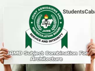 JAMB Subject Combination For Architecture